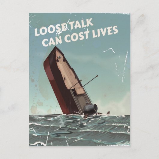 Carte Postale L'imprudence coûte des vies Affiche de la Seconde (Devant)