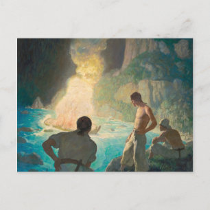 Carte Postale L'incendie de la générosité, 1940 par N. C. Wyeth