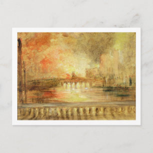 Carte Postale L'incendie des Chambres du Parlement, auparavant