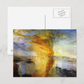 Carte Postale L'incendie des maisons des Lords et des Communes (Devant / Derrière)