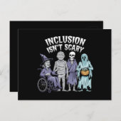 Carte Postale L'inclusion drôle n'est pas effrayant enseignant H (Devant / Derrière)