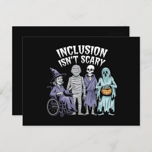 Carte Postale L'inclusion drôle n'est pas effrayant enseignant H (Devant / Derrière)