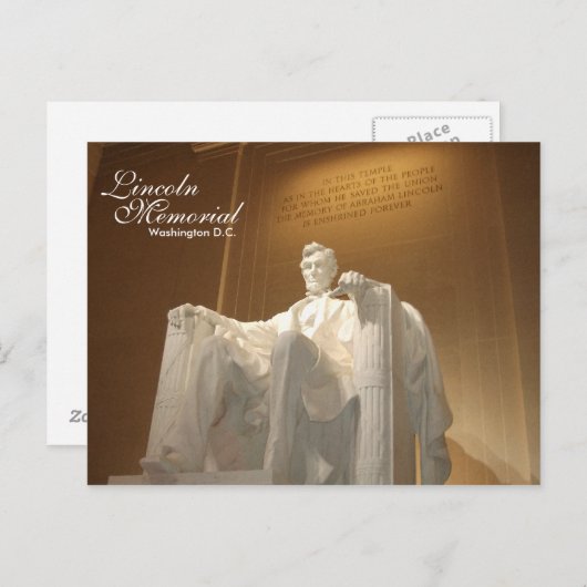 Carte postale Lincoln Memorial (Devant / Derrière)