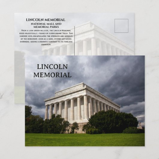 Carte Postale Lincoln Memorial Celebrate 250 (Devant / Derrière)