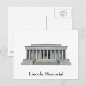 Carte postale : Lincoln Memorial : Washington DC (Devant / Derrière)