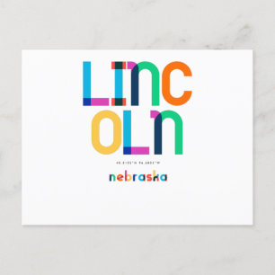 Carte Postale Lincoln Nebraska milieu du XXe siècle, Art Pop,