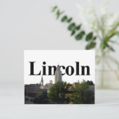 Carte Postale Lincoln, Nebraska Skyline avec Lincoln dans le cie (Debout devant)