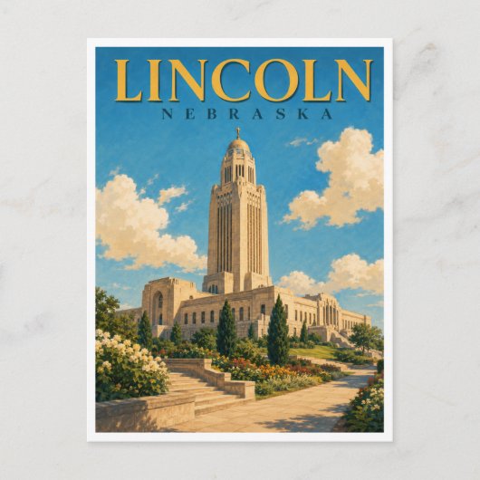 Carte Postale Lincoln Nebraska State Capitol GeoSaga (Devant)