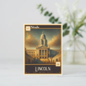 Carte Postale Lincoln, Nebraska | VINTAGE (Debout devant)