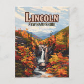 Carte Postale Lincoln New Hampshire Franconia Falls Automne (Devant)