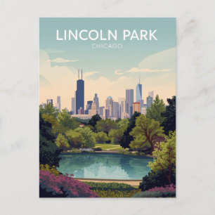 Carte Postale Lincoln Park : oasis vert de Chicago