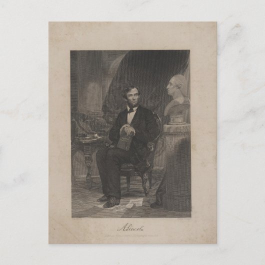 Carte Postale Lincoln regarde Washington (Devant)