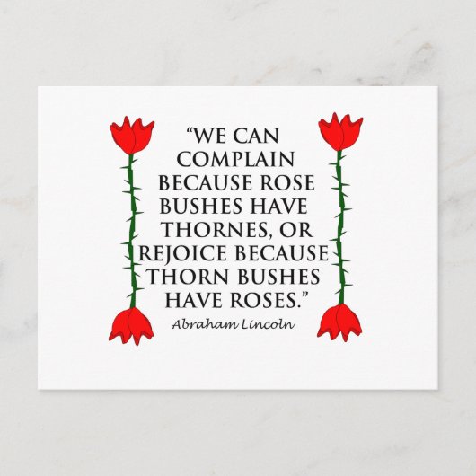 Carte Postale Lincoln : sur Thornes et Rose (Deux Roses). (Devant)