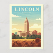 Carte Postale Lincoln vintage Nebraska (Devant)