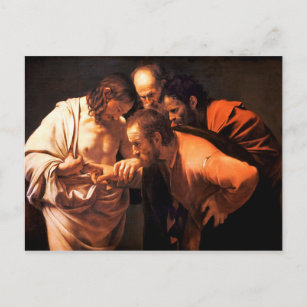 Carte Postale L'Incrédulité de Saint Thomas par Caravaggio
