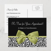 Carte Postale Linden Empreinte de léopard Salon Rappel de rendez (Devant / Derrière)