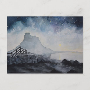 Carte Postale Lindisfarne Castle par Moonlight.JPG