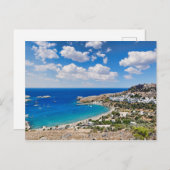 Carte Postale Lindos à Rhodes, Grèce (Devant / Derrière)