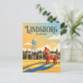 Carte Postale Lindsborg Kansas (Debout devant)