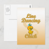 Carte Postale Line Dancing Chick (Devant / Derrière)