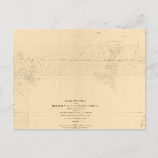 Carte Postale Linea Divisoria Entre Mexique 3 (Devant)