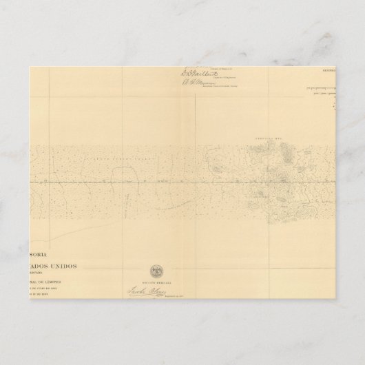 Carte Postale Linea Divisoria Entre Mexique 6 (Devant)