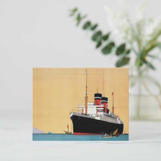 Carte Postale Liner étoile bleue (Debout devant)