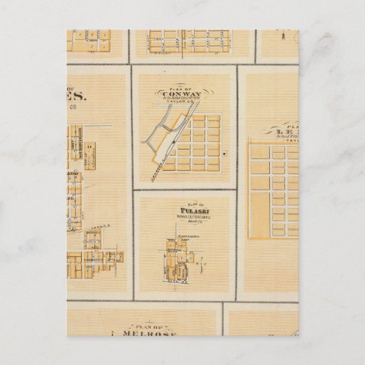 Carte Postale Lineville, Derby, Glidden, Ames, Conway (Devant)