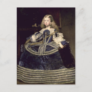 Carte Postale L'infante Margarita en bleu, 1659
