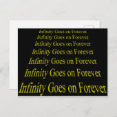 Carte Postale L'infini continue pour toujours (Devant / Derrière)