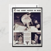 Carte Postale L'Infirmière De L'Armée En Guerre (Devant / Derrière)