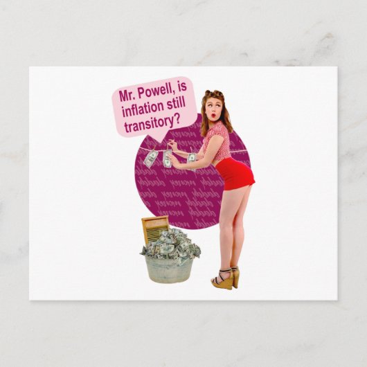 Carte Postale L'inflation est-elle encore transitoire, M. Powell (Devant)