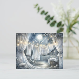 Carte Postale Linge de maison au clair de lune Cottagecore