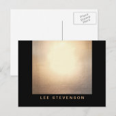 Carte Postale Linge turquoise et Cercles d'or Salon de beauté 2 (Devant / Derrière)