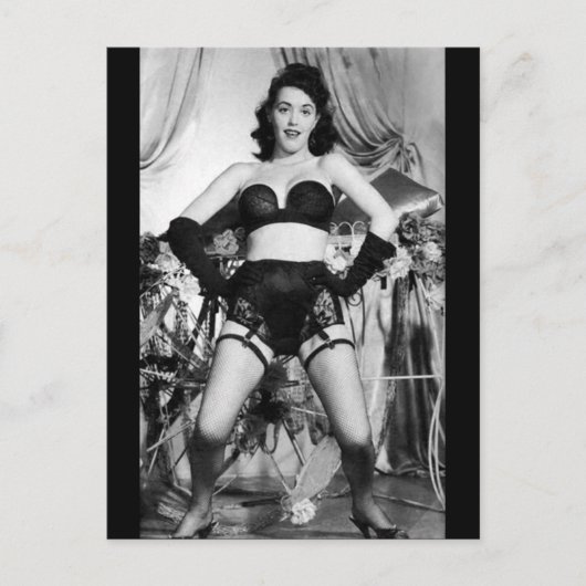 Carte Postale Lingerie vintage Risqué / danseuse (Devant)