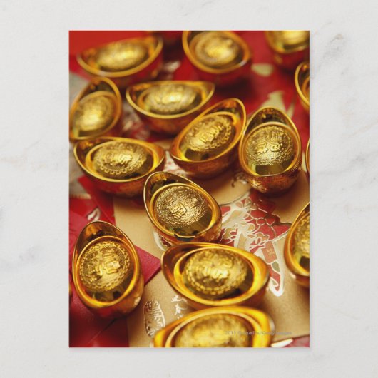 Carte Postale lingots d'or chinois (Devant)