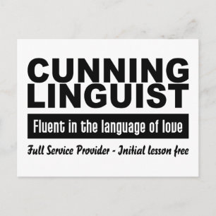 Carte postale Linguiste rustique, personnaliser
