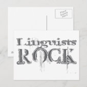Carte Postale Linguistes Rock (Devant / Derrière)
