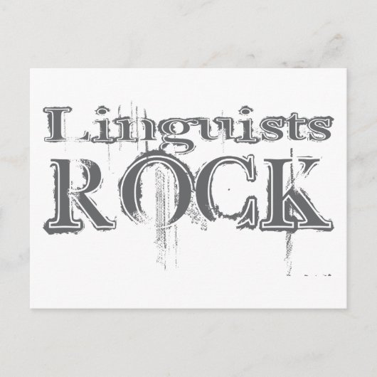 Carte Postale Linguistes Rock (Devant)