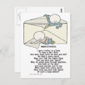 Carte Postale L'inquisitivité - Les gouttes (Devant / Derrière)