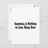 Carte Postale L'Insomnie N'A Rien À Perdre De Sommeil (Devant / Derrière)