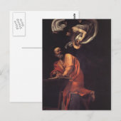 Carte Postale L'inspiration de Saint Matthieu (Devant / Derrière)