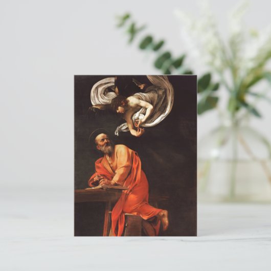 Carte Postale L'inspiration de Saint Matthieu, Caravaggio (Debout devant)