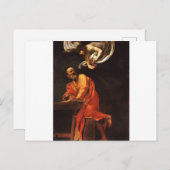 Carte Postale L'inspiration de Saint Matthieu, Caravaggio (Devant / Derrière)
