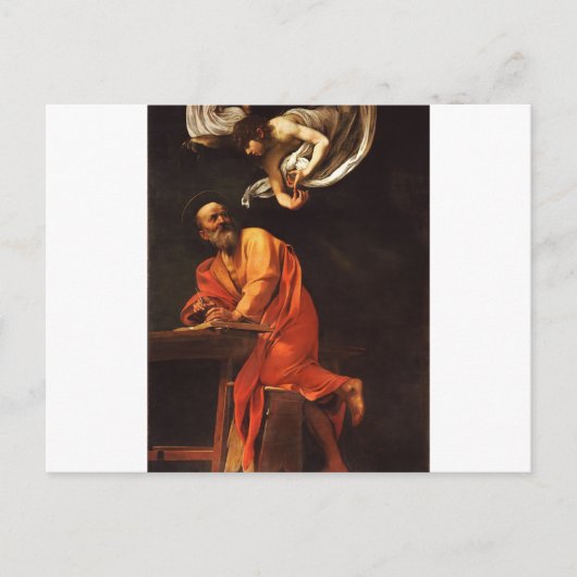 Carte Postale L'inspiration de Saint Matthieu, Caravaggio (Devant)
