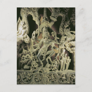 Carte Postale Lintel avec Shiva Nataraja, dynastie Kakatiya