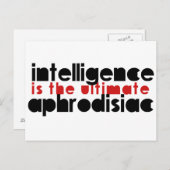 Carte Postale L'intelligence est l'Aphrodisiaque ultime (Devant / Derrière)