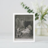 Carte Postale L'interview d'Augustus et de Cléopâtre, gravée (Debout devant)