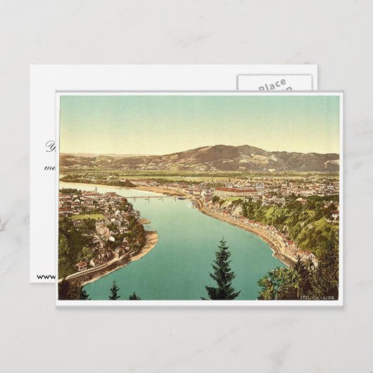 Carte Postale Lintz (Linz), vue générale, Haute-Autriche, A (Devant / Derrière)