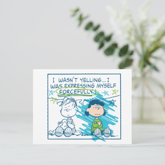 Carte Postale Linus & Lucy "Je ne criais pas…" (Debout devant)